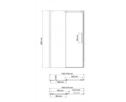 WasserKRAFT Dinkel 58R05 Душевая дверь