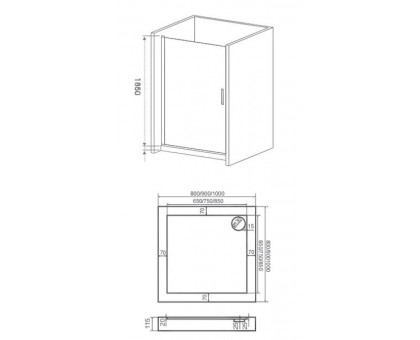 Душевая дверь Good Door МОККА DR-80-C-WE 185х80 см