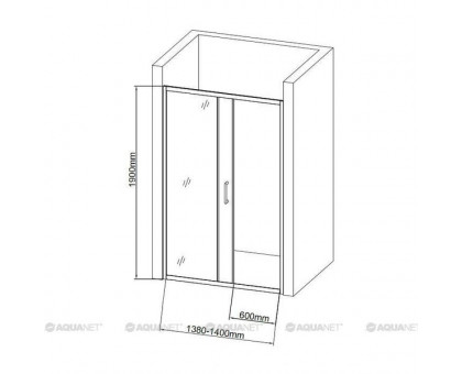 Душевая дверь в нишу Aquanet  SD-1400A 140 см