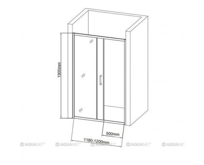 Душевая дверь в нишу Aquanet SD-1200A 120 см