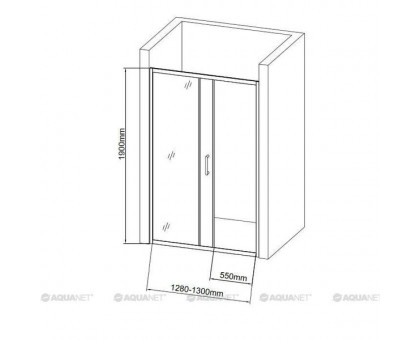 Душевая дверь в нишу Aquanet  SD-1300A 130 см