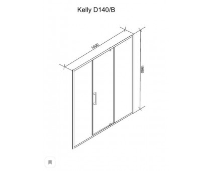 Душевая дверь в нишу Cerutti SPA Kelly D140 140 см