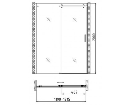 Душевая дверь Gemy Modern Gent S25191C 120 см