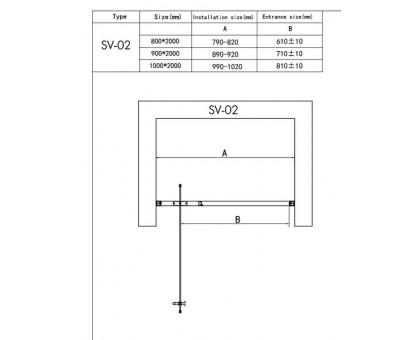 Душевая дверь RGW SV-02 90 см, прозрачное стекло