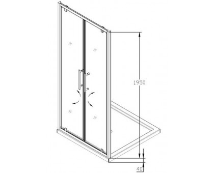 Душевая дверь SSWW LD60-Y22 100 см