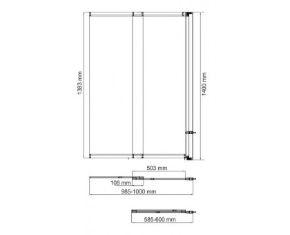 WasserKRAFT Main 41S02-100 RM Стеклянная шторка