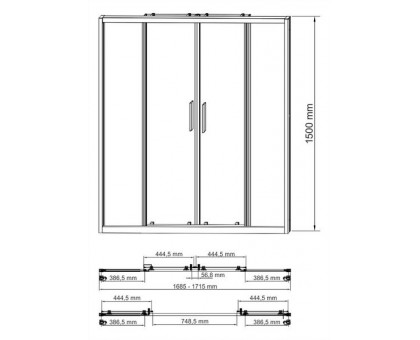 WasserKRAFT Lippe 45S02-170 Стеклянная шторка на ванну