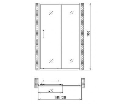 Душевая дверь Gemy Victoria S30191A 120 см