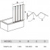 Стеклянная шторка на ванну WeltWasser WW 100ZF4 80