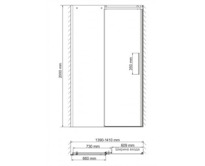 WasserKRAFT Dinkel 58R31 Душевая дверь