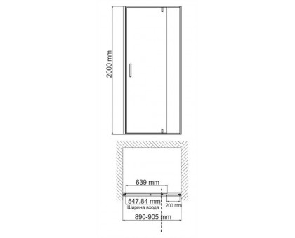 WasserKRAFT Neime 19P04 Душевая дверь