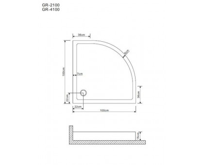 Душевой поддон Grossman GR-119210020 100х100