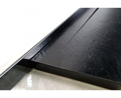 Душевой поддон WeltWasser WW TRR 100 STONE-BL 100х100 см черный с сифоном
