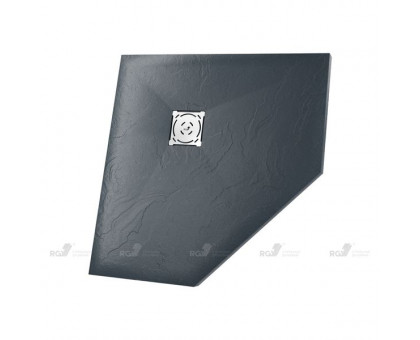Душевой поддон RGW ST/T-G 100x100 см, трапеция, искусственный камень, графит