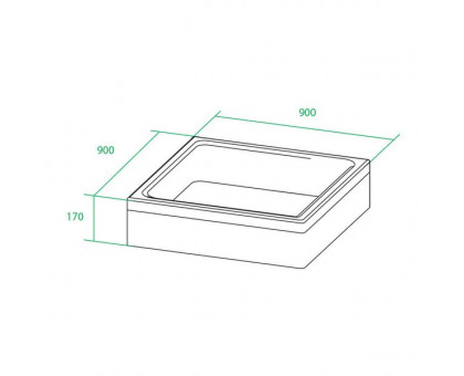 Поддон для душа Iddis P19W квадратный