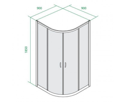 Душевое ограждение Iddis TF90ML 90х90