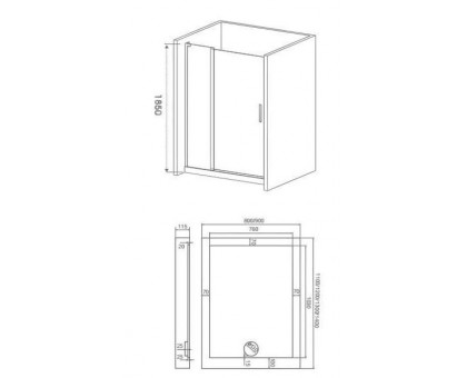 Душевое ограждение Good Door PANDORA WTW-140-C-CH