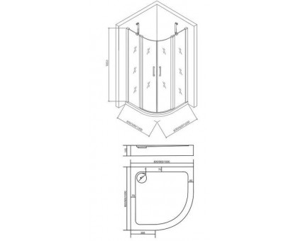 Душевое ограждение Good Door PANDORA R-90-T-CH 90х90 см