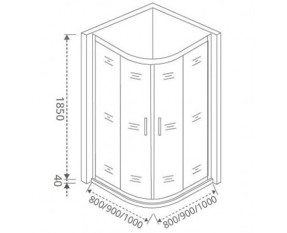 Душевое ограждение Good Door LATTE R-80-C-WE 80х80 см