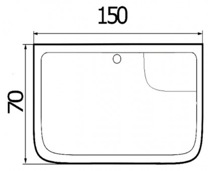 Ванна акриловая River (Wemor) SENA 150х70х55