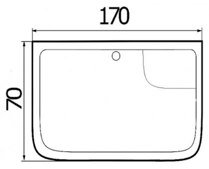 Ванна акриловая River (Wemor) SENA 170х70х55