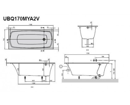 Акриловая ванна Villeroy & Boch My Art UBQ 170 MYA 2V-01 170х75 см