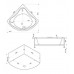 Ванна акриловая Bas Риола 135х135х64,4, угловая, с гидромассажем