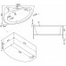 Ванна акриловая Bas Вектра 150х90х62, угловая асимметричная (правая), с гидромассажем