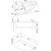 Ванна акриловая Bas Лагуна 170х110х60,5, угловая асимметричная (левая), с гидромассажем