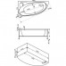 Ванна акриловая Bas Сагра 160х100х66 угловая асимметричная (левая), с гидромассажем