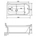 Ванна акриловая Bas Бриз 150х75х67 прямоугольная, с каркасом
