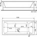 Ванна акриловая Bas Индика 170х80х64, прямоугольная, с каркасом