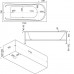 Ванна акриловая Bas Мальта 170х75х68, прямоугольная, с каркасом