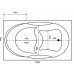 Ванна акриловая Bas Рио 120х70х57, прямоугольная, с сиденьем и каркасом