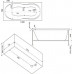 Ванна акриловая Bas Лима 130х70х63 стандарт, прямоугольная