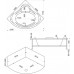 Ванна акриловая Bas Мега 160х160х66,5, угловая, с каркасом