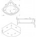 Ванна акриловая Bas Риола 135х135х68, угловая, с каркасом