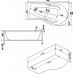 Ванна акриловая Bas Капри 170х94х59,5, угловая асимметричная (правая), с каркасом