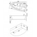 Ванна акриловая Bas Флорида 160х88х67, угловая асимметричная (правая), с каркасом