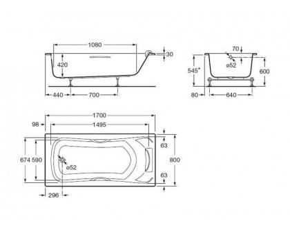 ZRU9302852 A/в прямоуг  BeCool  170x80 бел