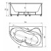 Ванна акриловая Aquatek Вега L 170х105 см, гидромассажная, с экраном