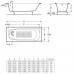 Ванна чугунная Roca (Рока) CONTINENTAL 150х70х40, прямоугольная без антискользящего покрытия
