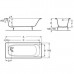 Ванна чугунная Roca (Рока) CONTINENTAL 160х70х40, прямоугольная без антискользящего покрытия