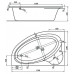 Ванна акриловая Santek (Сантек) Эдера 170х110х47 асимметричная, правая