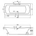 Ванна акриловая Santek (Сантек) Корсика 180х80х44 прямоугольная