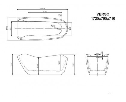 Акриловая ванна Lagard TEONA White Star 172х79 см