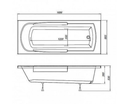 Акриловая ванна Aquanet Extra 00203931 170x70