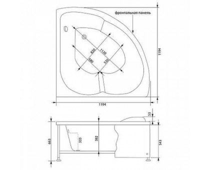 Акриловая ванна Aquanet Fregate 00203935 120x120