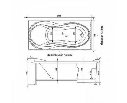 Акриловая ванна Aquanet Grenada 00203968 170x80