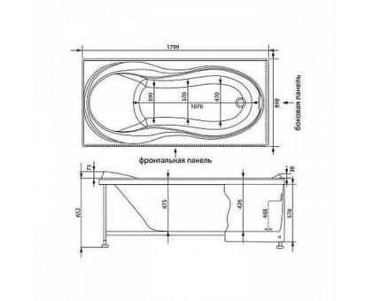 Акриловая ванна Aquanet Grenada 00203973 180x90